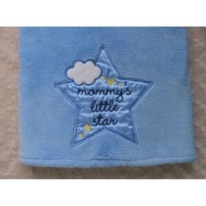 Magic Years Mommy's Little Star Baby Blanket Blue White Cloud Security Lovey